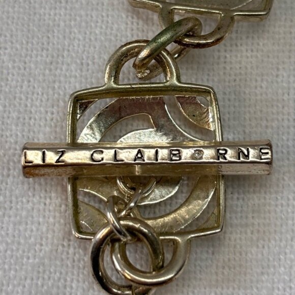 Liz Claiborne Silver Cuff Bracelet with Openwork Design - Picture 8 of 10